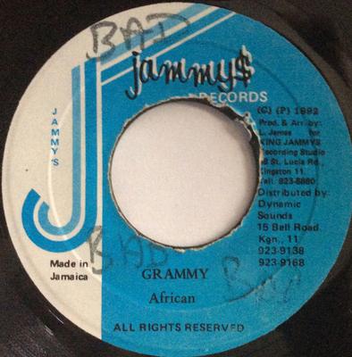 Płyta 7-calowa AFRICAN - Grammy NONE Jammy's Records 1992 Jamajka Reggae, Ska & Dub Używana