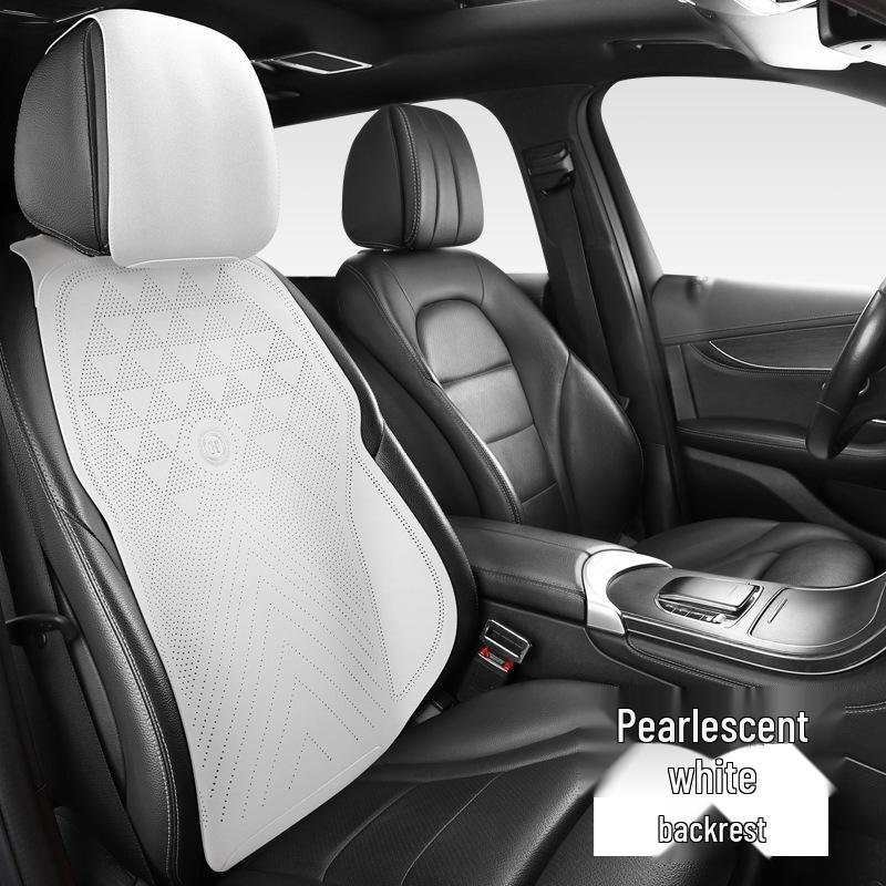 Universal Suede Car Seat Cushion Set - All-Season, Three-Piece, Summer-Ready, Thin Cushion with Lumbar Support.