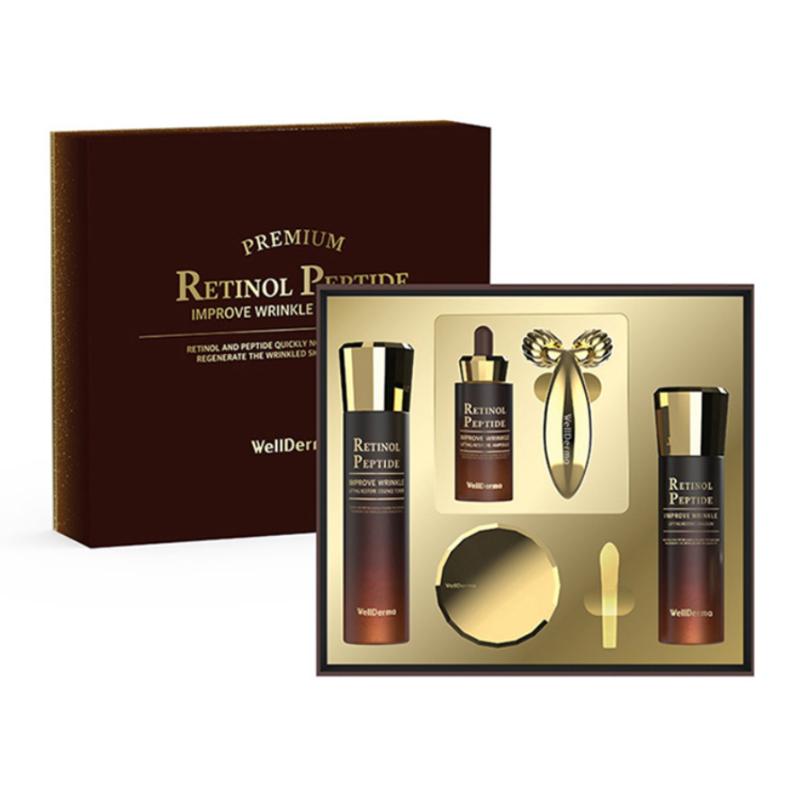 WELLDERMA / Ретинол Пептид Лифтинг Набор из 5 предметов / Восстанавливающий и Укрепляющий