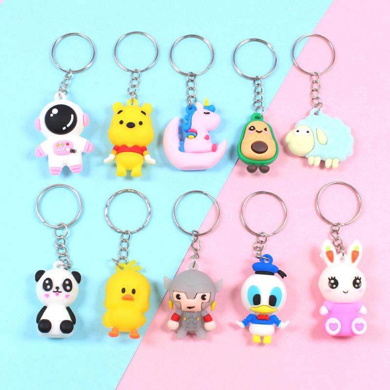 Cartoon Mini Stereo Keychain Schoolbag Decoration & Gift Pendant