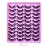 20 Pairs Of Mixed Imitation Mink False Eyelashes Naturally Curled Eyelashes Nude Makeup Thick Eyelashes