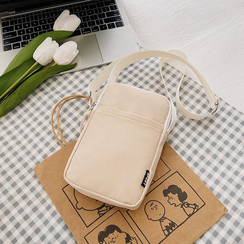 Women's Ultra-Light Crossbody Canvas Bag - Compact Summer Mobile Phone Carrier