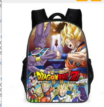 Anime Peripheral Dragon Ball Backpack Dragonball Student School Bag Wukong Polyester Backpack Backpack