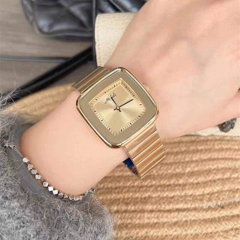 Square watch fashionable large dial atmospheric domineering steel belt women s watch