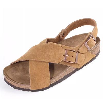 Fashion Fashion Women's Suede Mules Slippers Women Clogs Cork Insole Sandals with Arch Support Outdoor Beach Slides Summer Women Shoes