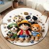 One Piece Poster Round Area Rug Carpet Rug For Living Room Bedroom Sofa Playroom Decor Nonslip Floor Mat