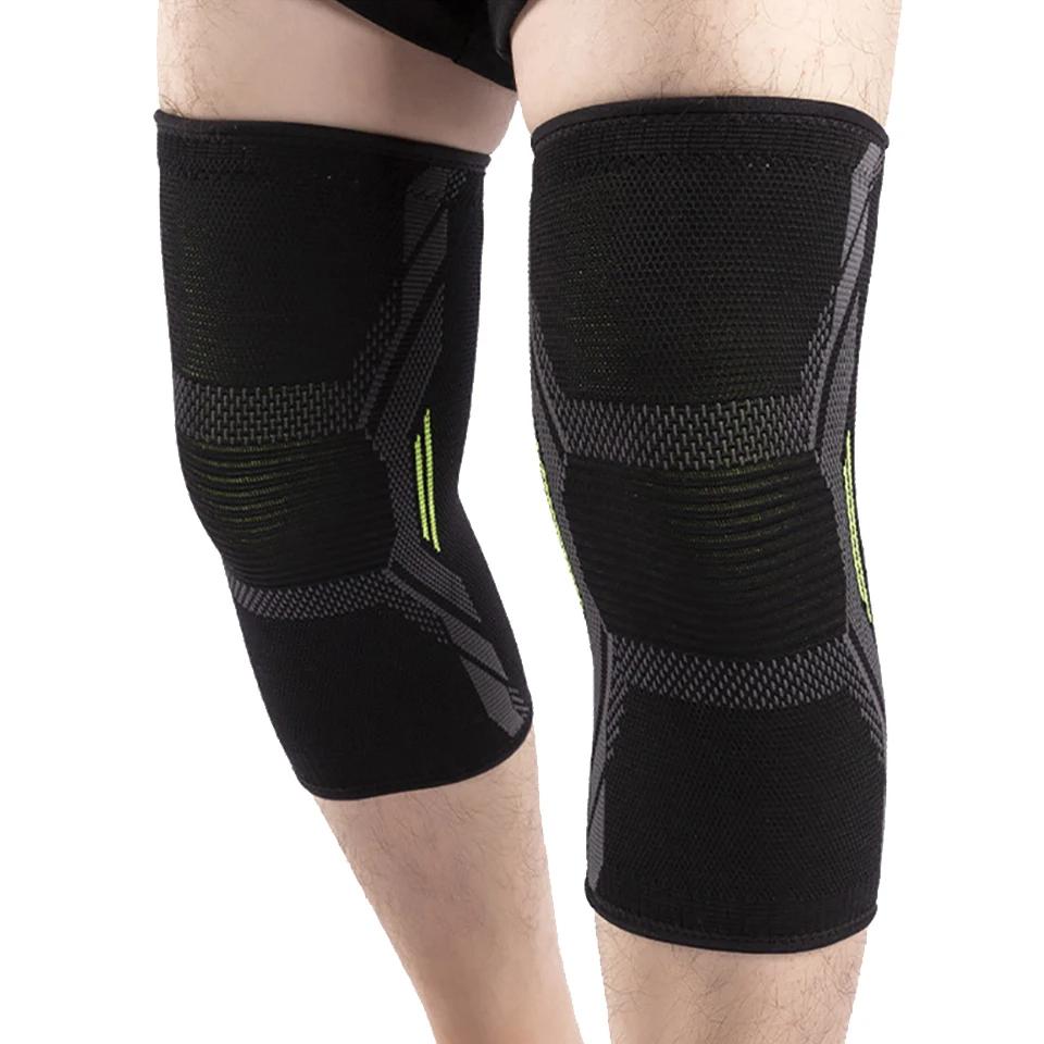 1Pcs Knitted Nylon Sports Knee Pad Warm Cold-Proof Sleeve for Running Basketball Skipping Rope Riding Protective Gear
