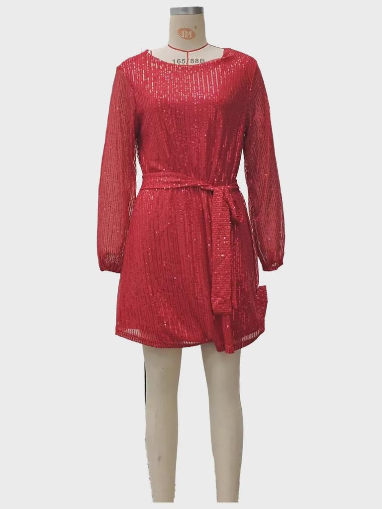 2025 Euro-Amerikanisches Feiertags-Partykleid mit Pailletten und Perlen in Farbe