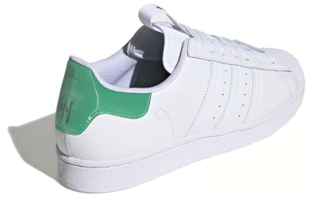 Adidas Originals Superstar Guangzhou Retro Low Top Casual Skate Shoes Unisex White Green FW2850