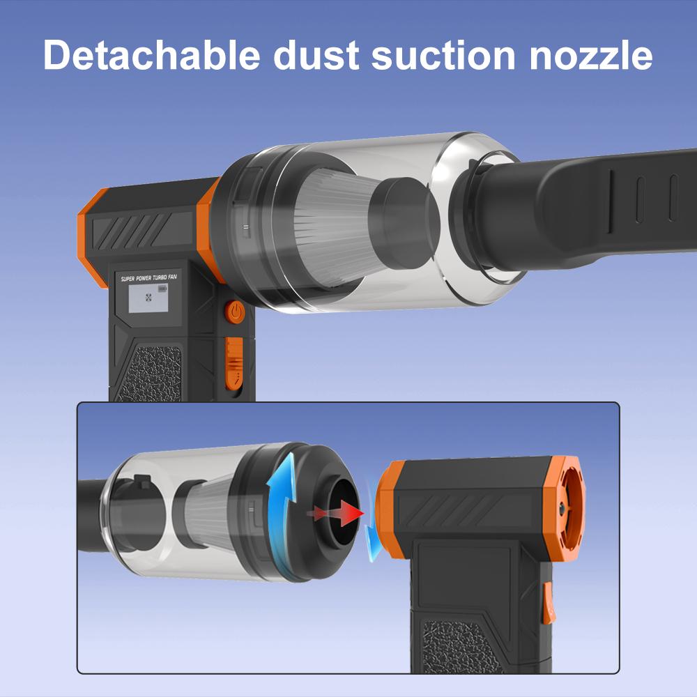 Detachable Battery Violent Fan 800000RPM Powerful Air Blower Brushless Mini Turbo Jet Fan Replaceable Battery Electric Dryer