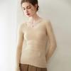Women's Slim Fit V-Neck Crew Neck Sweater, 100% Pure Cashmere, Autumn/Winter Knit Base Layer Sweater