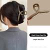 Premium Coffee-Colored Frosted Hairpin - Large All-Match Shark Clip for Elegant Hairstyles