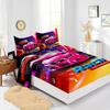 Mattress Four-Piece Car Racing Bed Sheet Kit Digital Printing Mattress Protective Cover