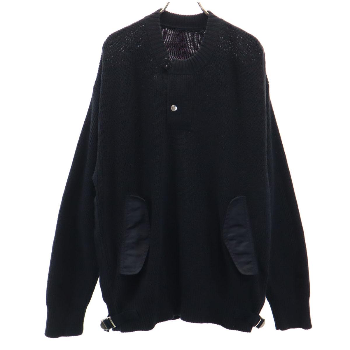 

Sacai Long sleeve sweater 2 black knit Men s Used