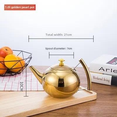 Polished Stainless Steel Teapot Water Kettle 1/1.5/2L Thickened Gas Induction Cooker Kettle with Filter Tea Pot Household
