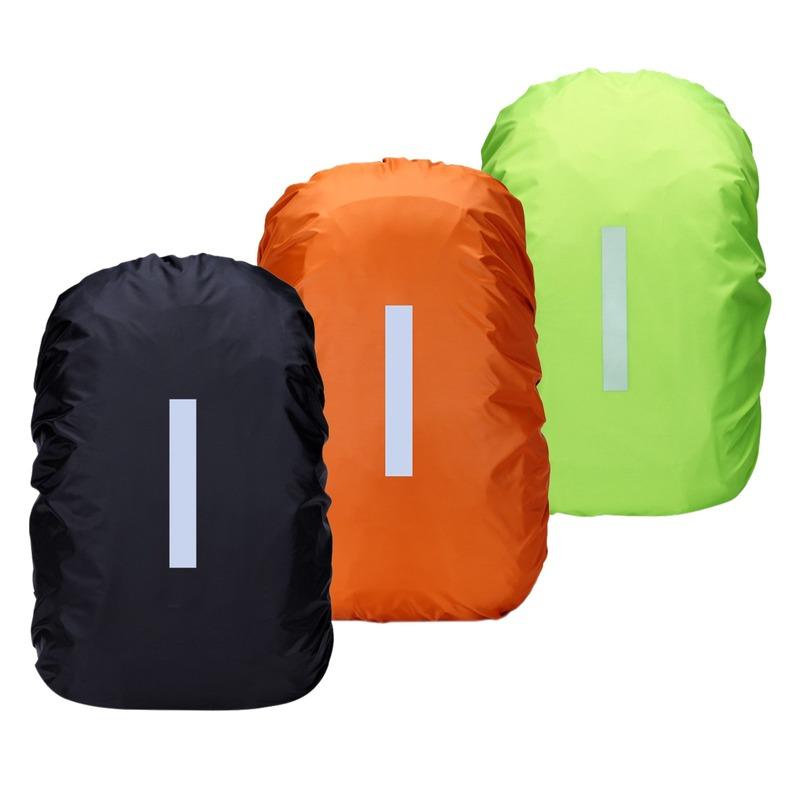 1Pc 65-75L Reflective Waterproof Backpack Rain Cover Outdoor Sport Night Cycling Safety Light Raincover Case Bag Camping Hiking