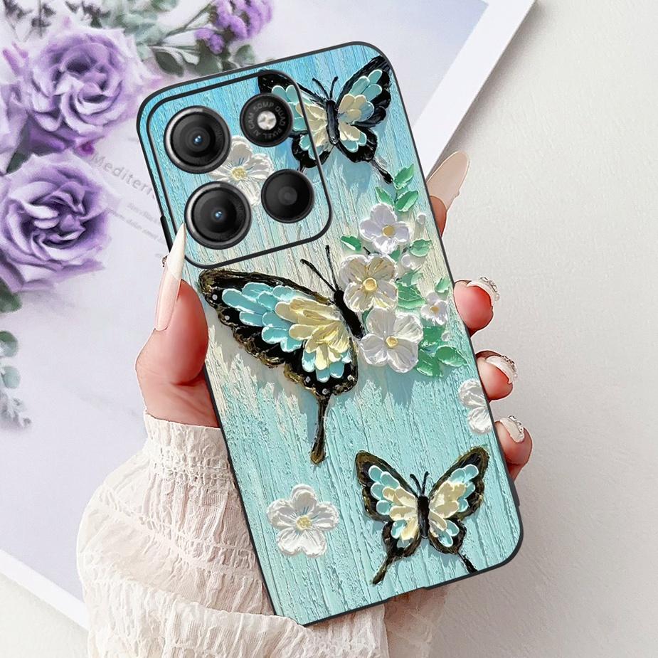 For Motorola Moto G15 Case Stylish Painted Cover Shockproof Soft TPU Phone Case For Motorola G15 G 15 MotoG15 Fundas 6.72'' Capa