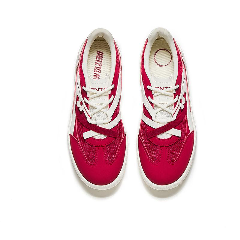 Anta Casual Skate Shoes Red White Flower Women 122628036-1