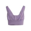 Adidas Solid Logo Strength Shape Yoga Pilates Sports Bra Women Sports Bra Dark-Gray Violet IJ5799