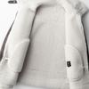 2026 Men's Trendy Shearling Lined PU Leather Motorcycle Jacket
