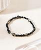 Polalita Black Asymmetrical Stone Bracelet (Plt-Br-066_Bk)