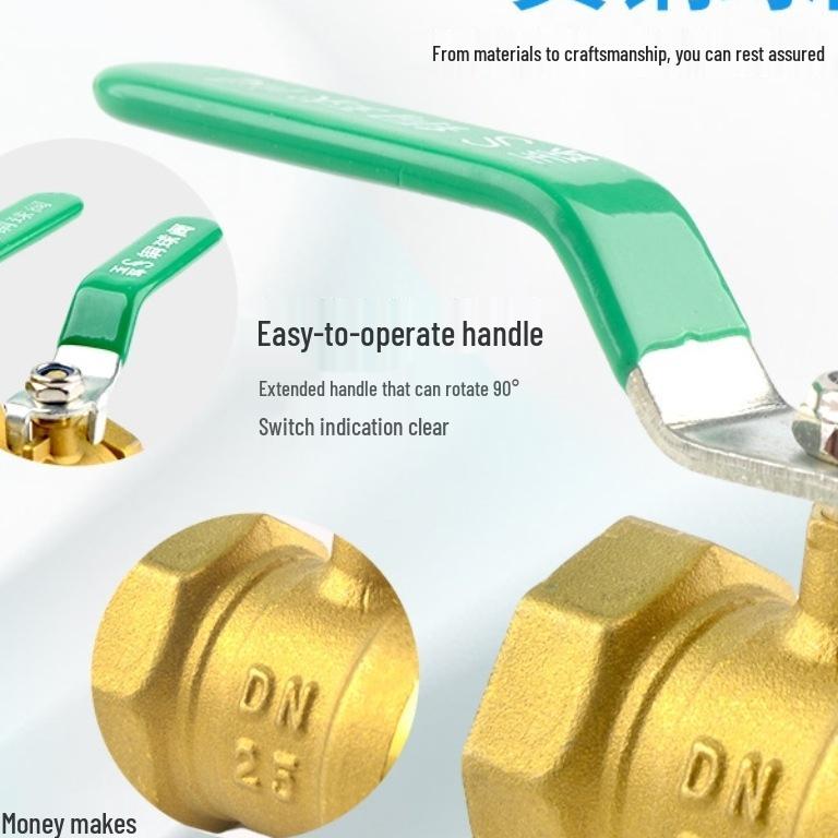 Copper Ball Valve Water Switch: DN15 4 Points, DN20 6 Points, DN25 1 Inch Tap Drain Valve.