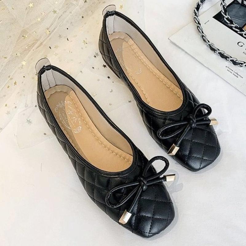 Summer Women's Flat Shoes Shallow Mouth Slip on Casual Shoes Lightweight Womens Loafers Square Toe Soft Sole Women Shoes Zapatos