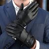 Winter Outdoor Faux Leather Warm Gloves for Finger Touch Screen Waterproof Full Cycling