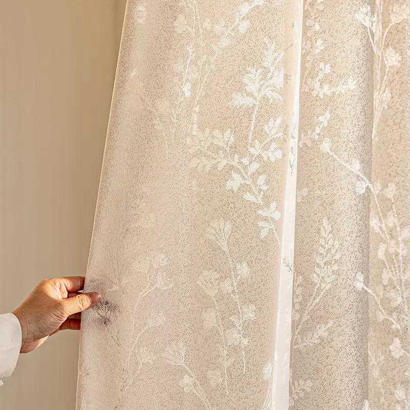 French Summer Sun Protection Insulated Light-Filtering Curtain for Bay Windows and Balconies