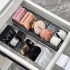 Desk Drawer Organizers Plastic Bathroom Storage Makeup Organizer with Divide Clear Transparent Storage Box for Makeup Jewelrs