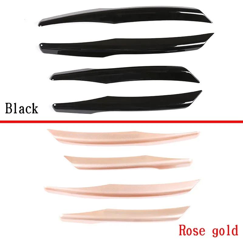 ABS Black Car Rose Gold Front Fog Lamp Frame Trim Exterior Decoration Accessories For Land Rover Range Rover Evoque L551 -20