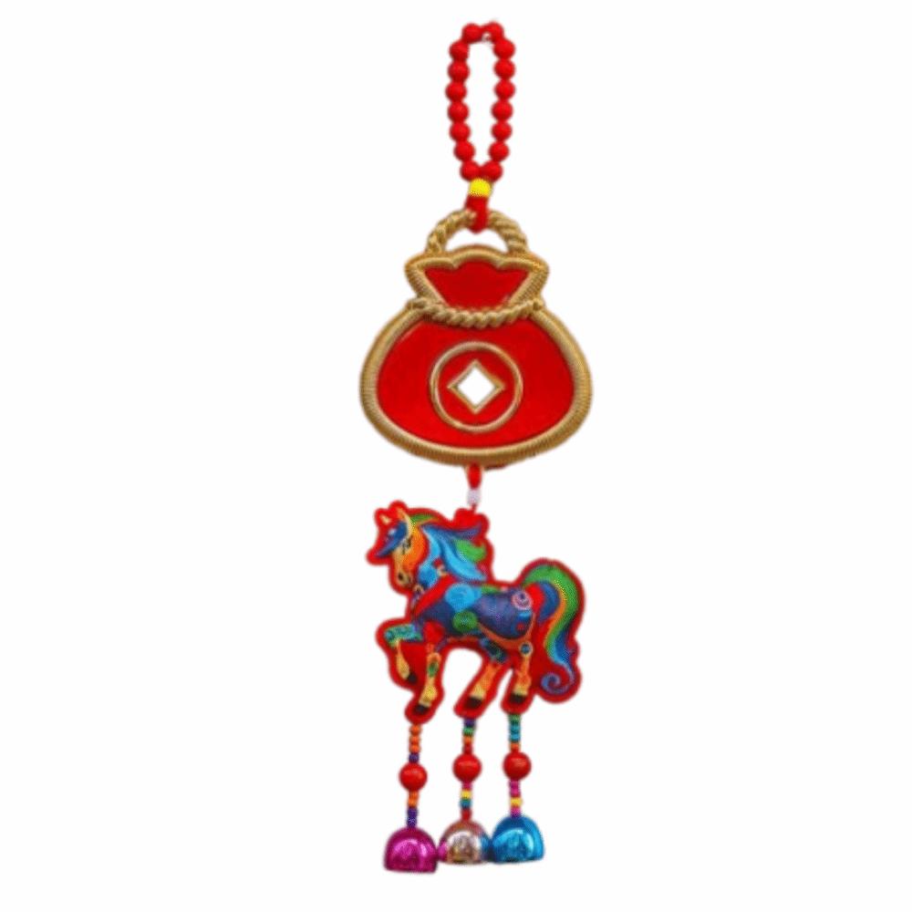 Traditional Design Chinese New Year Pendant Lucky Chinese Knot Lucky Pendant Hanging Ornament Year of The Horse Family Reunion