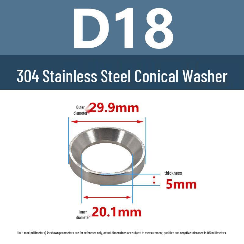 304 Stainless Steel Spherical Tapered Gasket - Concave-Convex Combination