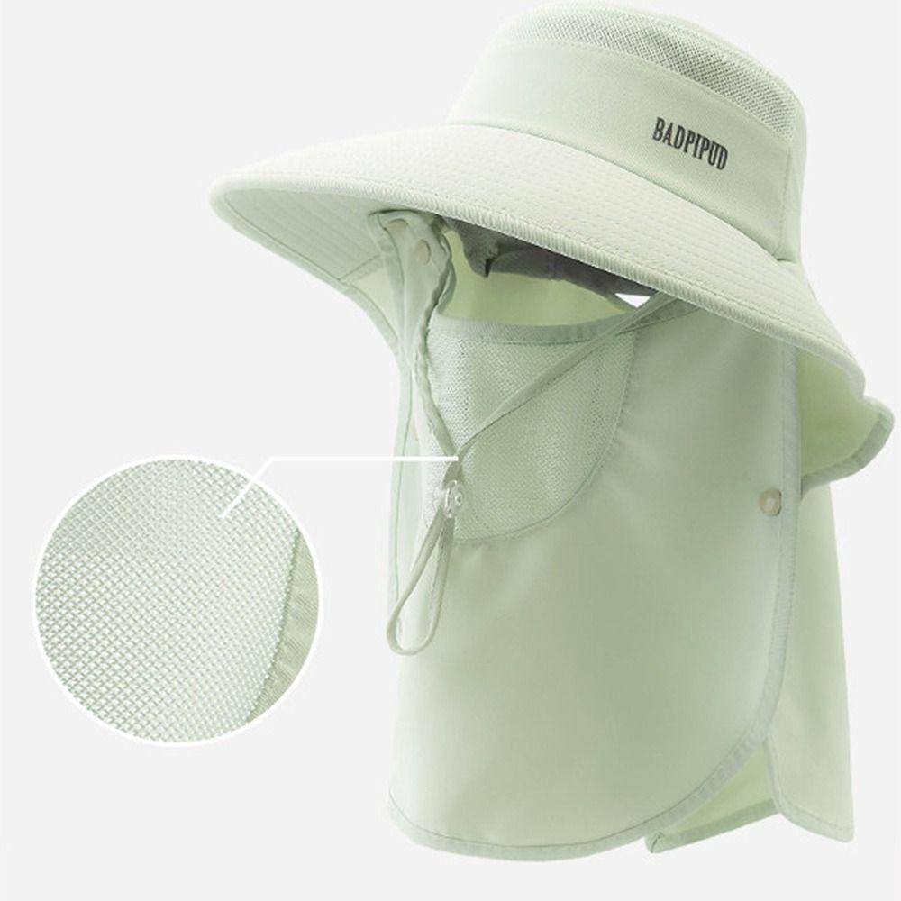 UV Protection Summer Face Shield Neck Cap Wide Brim All-in-one Sun Hat Women's Sun Protection Hat
