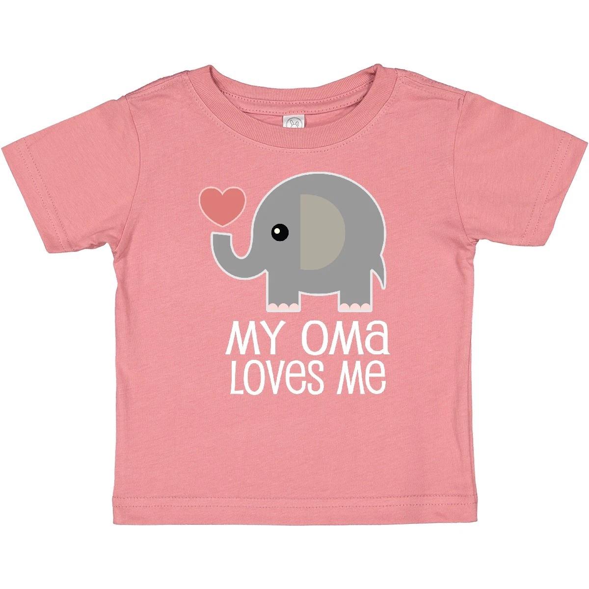 Inktastic My Oma Loves Me Grandchild Baby T-Shirt Cute Childs Grandson Infant 150