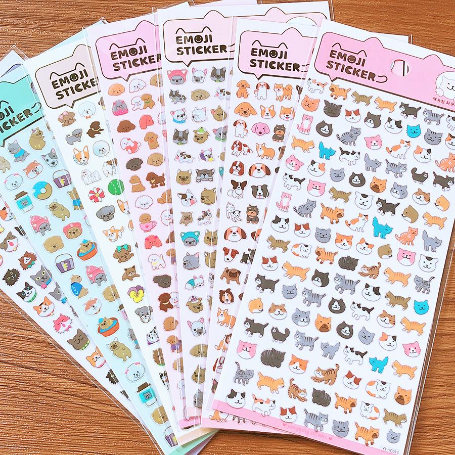 back to school Aesthetic Kawaii stationery school vintage stickers pack cat animals cute stickers for scrapbooking supplies