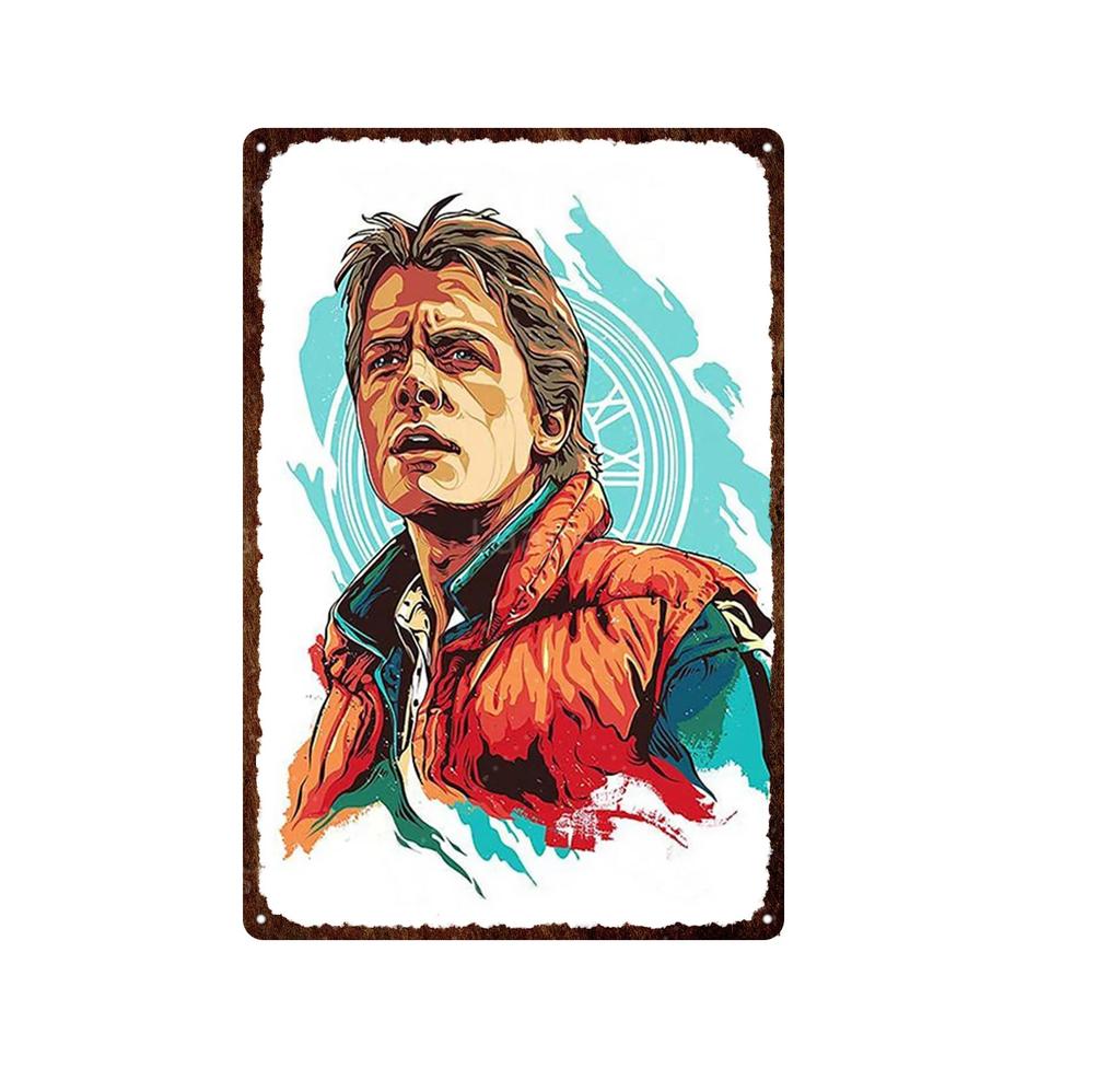 Retro Poster Movie Back To The Future Tin Sign Painting Metal Plaque Vintage Bar Family Wall Decor Unique Decoration Painting