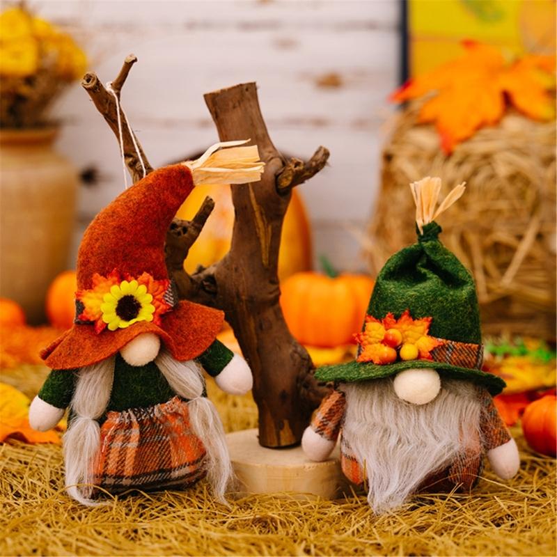 Thanksgiving No Face Toy Pendant Colorful No Face Doll Hanging Decoration for Thanksgiving Party Embellishment