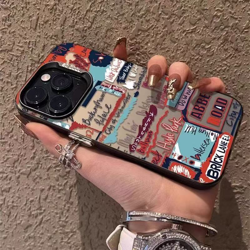 The new model is suitable for iphone17 mobile phone case Apple 15promax/14/13pro/12 trendy cool English 16