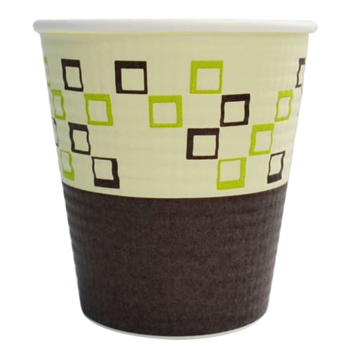 Sunnap Hallmark Square Pop Embossed Paper Cups, 250ml, 8.5oz, 3 Designs, 50-Pack, C2550EHK Assortment