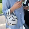 1 Stück Neue Damen Tasche Modische Kette Basketball Vielseitige Umhängetasche Personalisierte Runde Balltasche