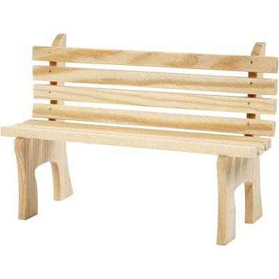 Panca 13x8.5x5cm, Casa delle Bambole Casa delle Bambole Legno Massello Piccola Panca Decorazione per la Casa Mini Modello Oggetti di Scena Decorazione Cortile Esterno