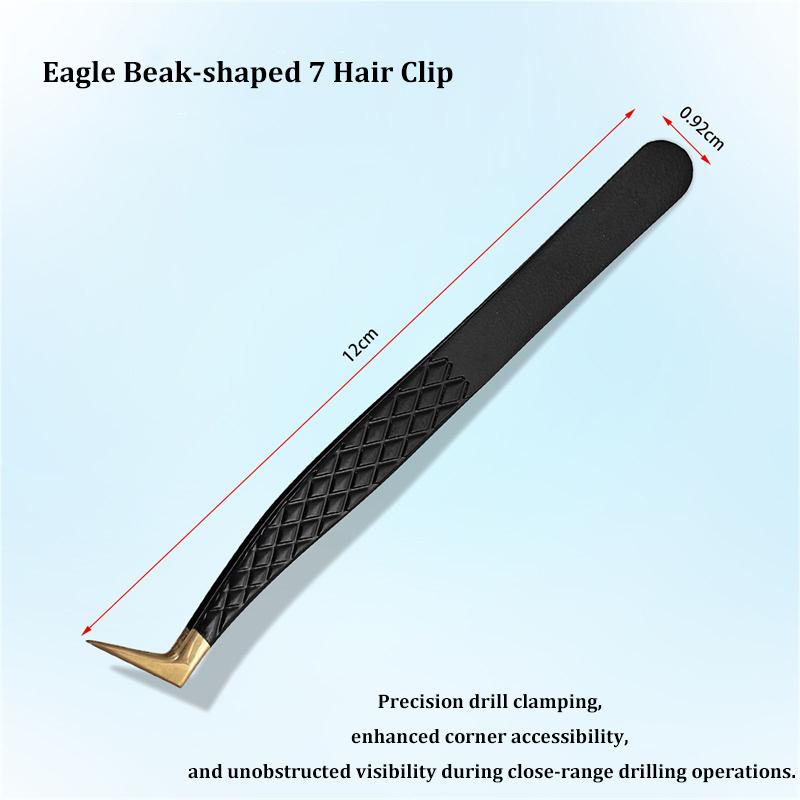 Black Makeup Eyelash Extension Tweezer Anti-Slip Stainless Steel Tweezer High Precision Clip For Eyebrow Woman Beauty Salon Tool