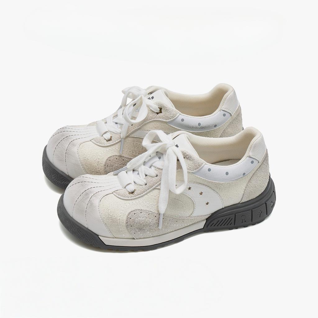 Horse speed retro women's autumn new round head platform sports and leisure shoes student single shoes