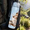 1PC Coffee Gnome Mug Graphic 750ml Color Plastic Sports Water Bottle Leakproof Flip Straw Lid For Sports Office Home Use