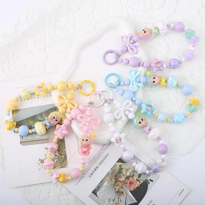 Cartoon Doll Star Beaded Phone Chain & Hand-Painted Bead Phone Case Pendant Accessories