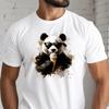 Panda T Shirt Sarcasm Cheeky Design Unique Animal Summer Vintage Washed Casual Stretched Breathable Unisex Stylish Comfortable