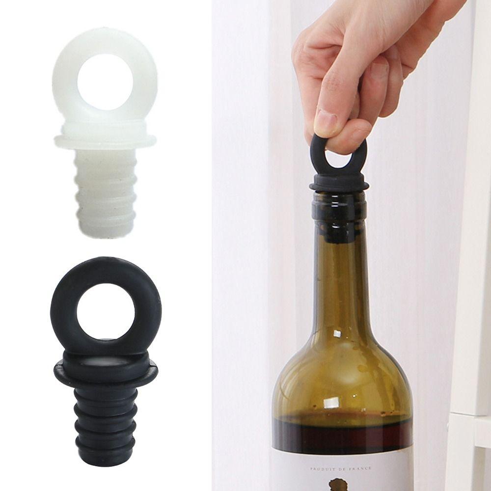 

Leakproof Bottles Cap Fresh-keeping Wine Cork Reusable Wine Pourer Stopper білий