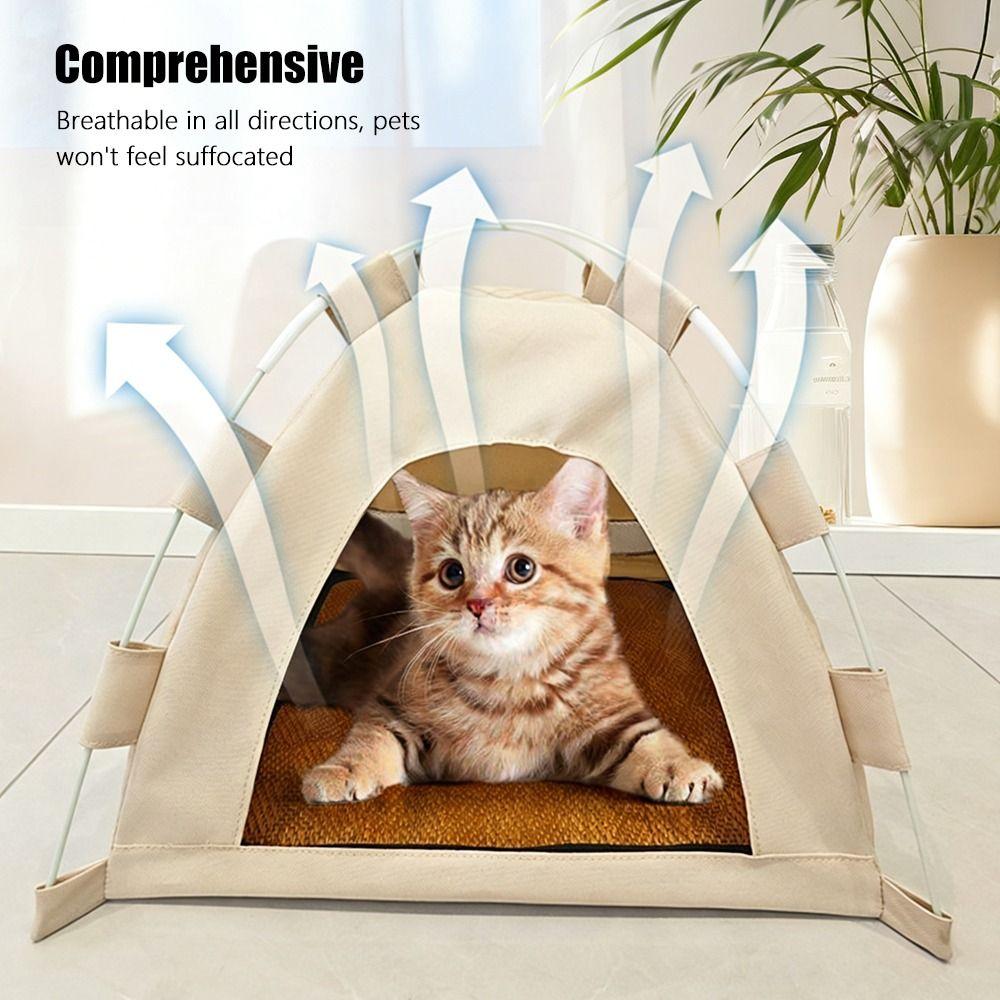 1Pcs Durable Detachable Pet Tent Washable Portable Cat Teepee Dog Bed Four Seasons Pet Cage for Cat Dog