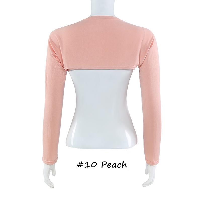 Elastic Modal Cotton Jersey Full Neck Sleeve Woman Muslim Long Arm Cover Shrug Shoulder Oversleeve Suncreen Wear Sleeves